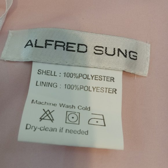 Alfred Sung Sleeveless V-Neck Dress Women's Size 6 Toasted Sugar Satin D778 - Picture 8 of 9